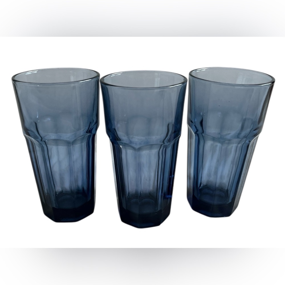 Libbey Blue Glass Tumbler Set